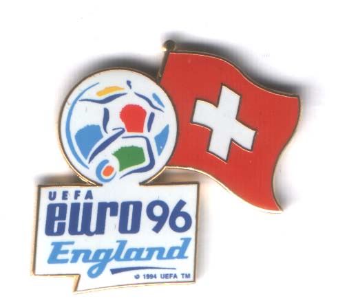 Euro 96 logo pin Swiss flag